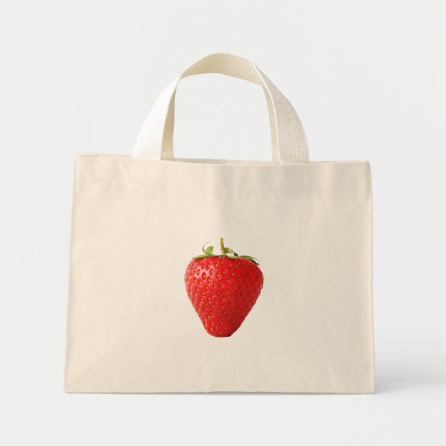 One Red Strawberry ttcnm Mini Tote Bag (Front)