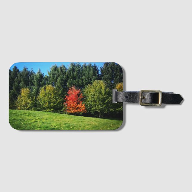 One Red Tree Luggage Tag (Front Horizontal)