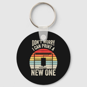 One Retro 3d Printer Can Key Ring