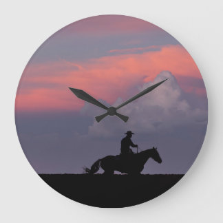 One Rider, One Horizon Large Clock