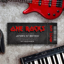 One Rocks - Boy 1st Birthday Ticket