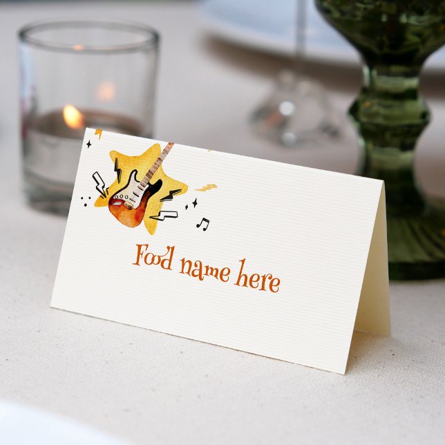One Rocks Guitar Place Card Birthday Party (Creator Uploaded)