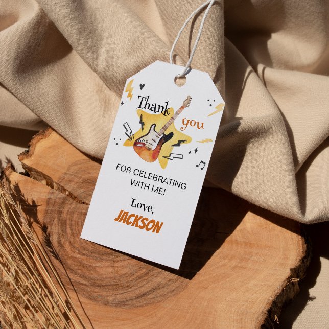 One Rocks Guitar Thank You Tag Birthday Party (Creator Uploaded)