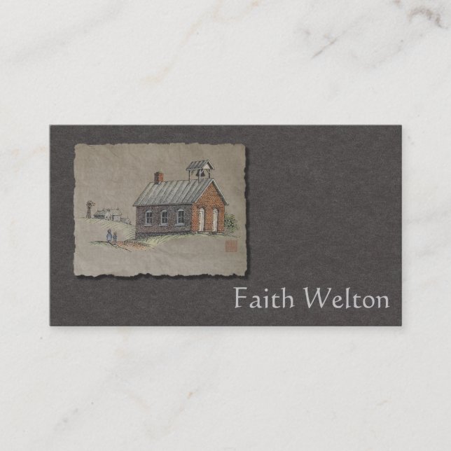 One Room School Business Card (Front)