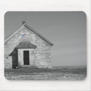 One Room School in Black and White Selective Colou Mouse Mat