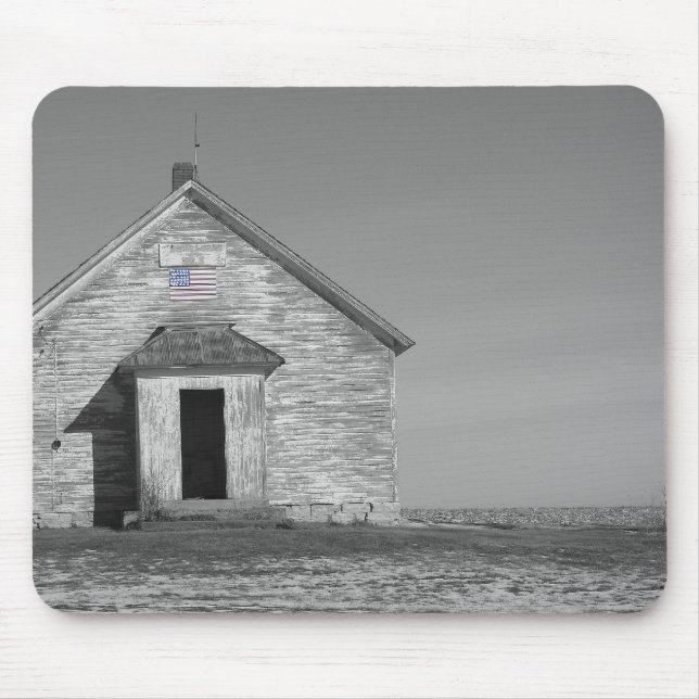 One Room School in Black and White Selective Colou Mouse Mat (Front)