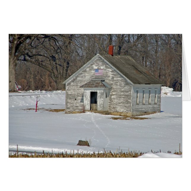 One Room School in Winter (Front Horizontal)