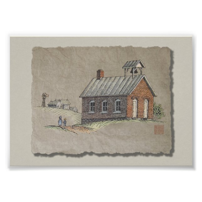 One Room School Photo Print (Front)