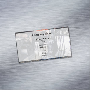 One Room Schoolhouse With Stove Magnetic Business Card