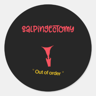 One Salgectomy Please Childfree Tubal Classic Round Sticker