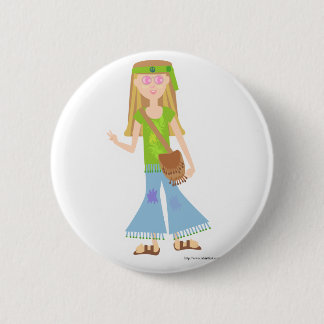 One Sassy Hippie Girl 6 Cm Round Badge