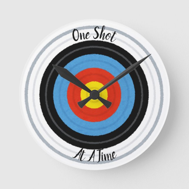 One Shot At A Time Wall Clock (Front)