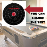 One Shot To Win Dartboard<br><div class="desc">All or Nothing Darts,  Black background with an oversized red bullseye. Customise the text to say whatever you want.</div>