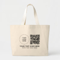 One Side Printed Company Logo QR Code Grocery