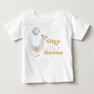 One Silly Goose 1st Birthday Baby T-Shirt