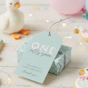 One Silly Goose 1st Birthday Cute Gift Tags