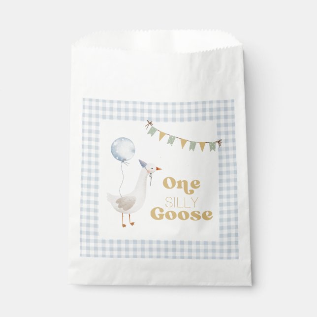 One Silly Goose 1st Birthday Favour Bags (Front)