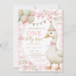 One Silly Goose 1st Birthday Invitation