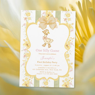 One Silly Goose 1st Birthday Invitation