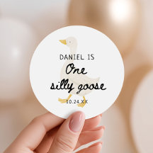 One Silly Goose 1st Birthday Party Favour