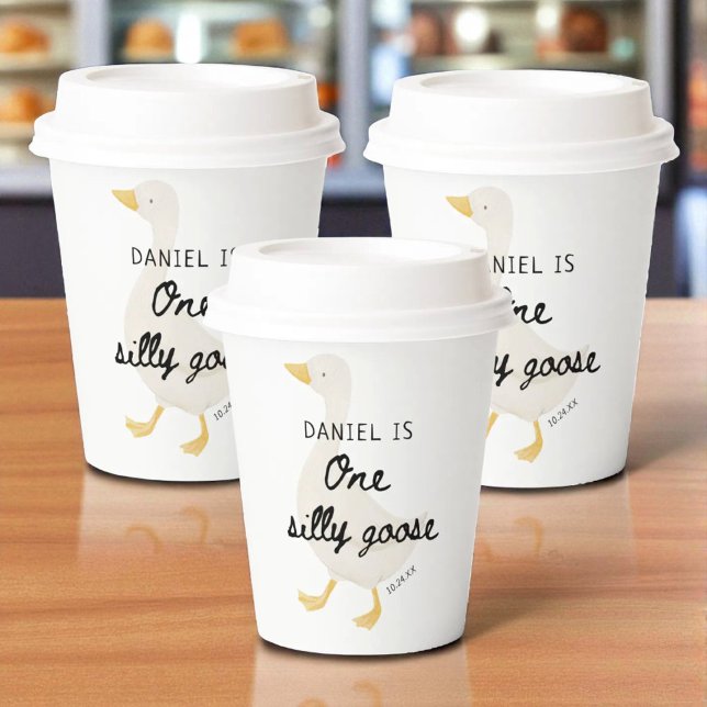 One Silly Goose 1st Birthday Party Favour Paper Cups (Creator Uploaded)