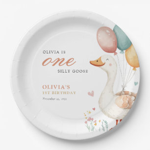 One Silly Goose 1st Birthday Party Paper Plate