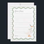 One Silly Goose 1st Birthday Time Capsule Cards<br><div class="desc">Get ready to celebrate your little one’s first birthday with the One Silly Goose 1st Birthday Suite! This charming suite features an adorable goose wearing a cute pink bow, surrounded by a retro-inspired frame on a pink and white striped background. It’s perfect for capturing all those joyful moments! CUSTOMIZATION: If...</div>