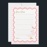 One Silly Goose 1st Birthday Time Capsule Cards<br><div class="desc">Get ready to celebrate your little one’s first birthday with the One Silly Goose 1st Birthday Suite! This charming suite features an adorable goose wearing a cute pink bow, surrounded by a retro-inspired frame on a pink and white striped background. It’s perfect for capturing all those joyful moments! CUSTOMIZATION: If...</div>