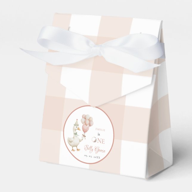 One Silly Goose Baby 1st Birthday Favour Box (Front Side)