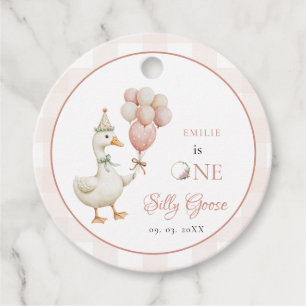 One Silly Goose Baby 1st Birthday Favour Tags