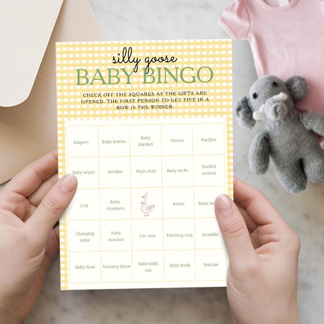 One Silly Goose Baby Bingo Activity Sheet (Silly Goose Baby Bingo)