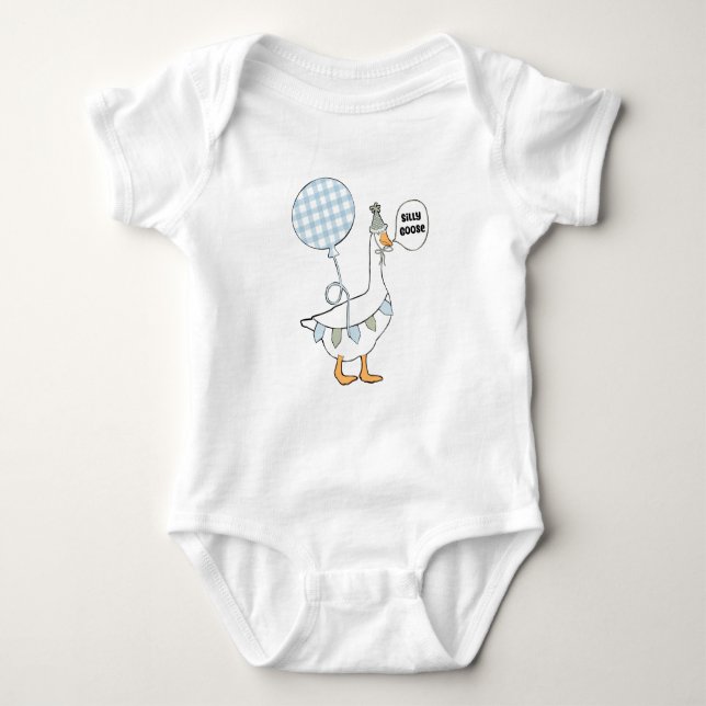 One Silly Goose  Baby Bodysuit (Front)