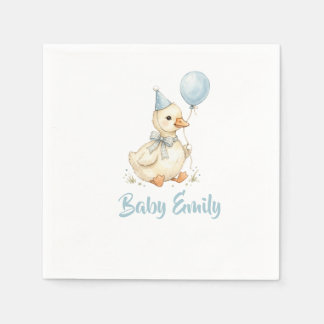One Silly Goose Baby Shower Personalised Napkins