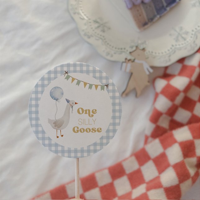 One Silly Goose Birthday Classic Round Sticker (Creator Uploaded)
