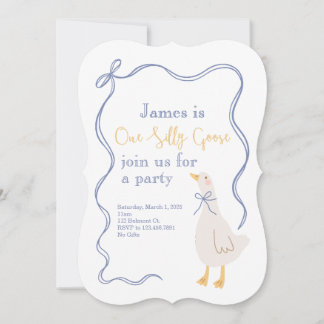 One Silly Goose Birthday Invitation