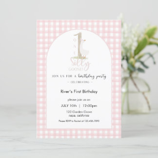 One Silly Goose Birthday Invitation