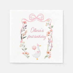 One silly goose birthday party napkins