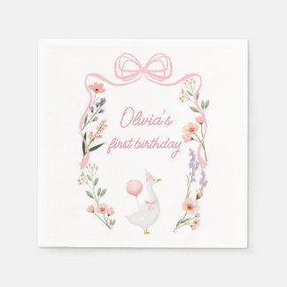 One silly goose birthday party napkins