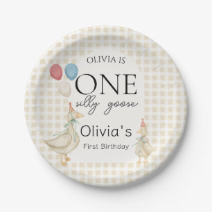  One Silly Goose Birthday Party Paper Plate