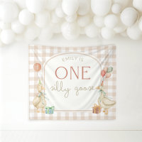 One Silly Goose Birthday Personalized Banner