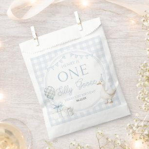 ONE Silly Goose Blue 1st Birthday Party Favour Bags