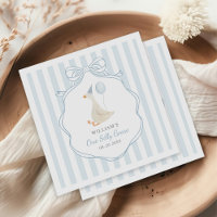 One Silly Goose Blue Bow First Birthday