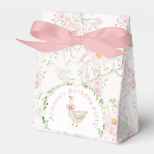 One Silly Goose Blush pink Bow Girl 1st Birthday Favour Box