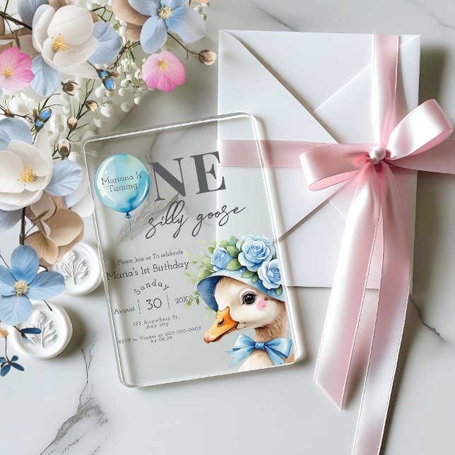 One Silly Goose Boy 1st Birthday  Invitation (Creator Uploaded)