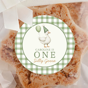 One Silly Goose Boy 1st Birthday Sticker