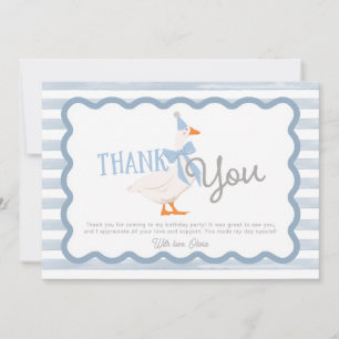One Silly Goose Boy 1st Birthday Thank You Card