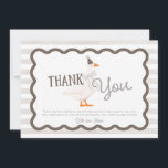 One Silly Goose Boy 1st Birthday Thank You Card<br><div class="desc">Celebrate your toddler's milestone in retro style with our One Silly Goose 1st Birthday Suite! Featuring a chic muted color scheme, this design includes an adorable goose wearing a cute coquette bow, all set within a groovy frame. It's the perfect way to bring a fun and stylish vibe to the...</div>