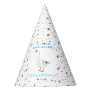 One Silly Goose Boys 1st Birthday Party Hat