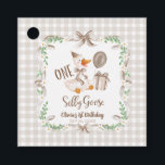 One Silly Goose Brown Bow 1st Birthday Favour Tags<br><div class="desc">Get ready to celebrate your little one’s first birthday with the One Silly Goose 1st Birthday Suite! This charming suite features an adorable goose wearing a cute brown bow, surrounded by sweet daisy flowers and cheerful greenery. All this cuteness comes together against a fun beige-checkered watercolor backdrop, making it perfect...</div>