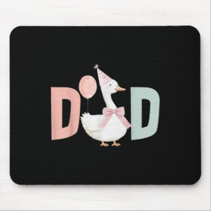 One Silly Goose Dad 1st First Birthday Family Matc Mouse Mat